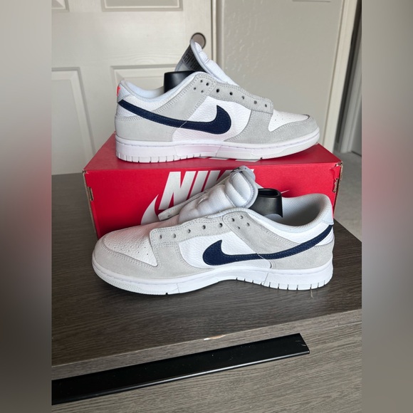 Nike Dunk Low Mini Swoosh - Football Grey Midnight Navy - Picture 3 of 8